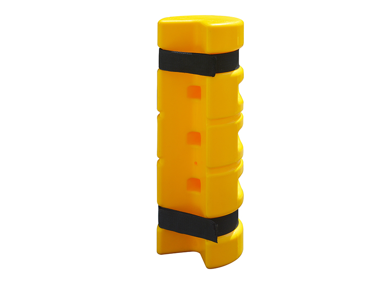 Rack Protector, Rack End Mounting, 3" x 3" Opening, 18"H, Yellow