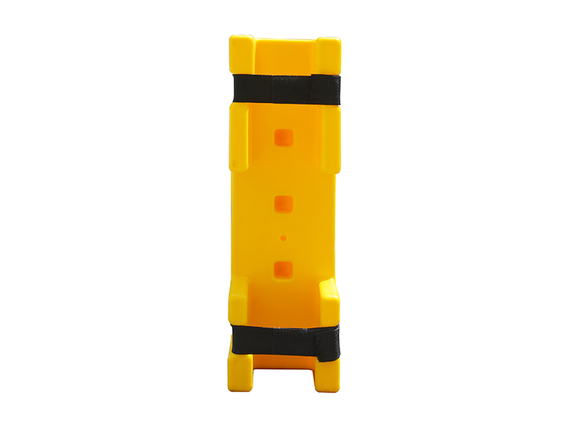 Rack Protector with Cutout, 3" x 3" Opening, 18"H, Yellow