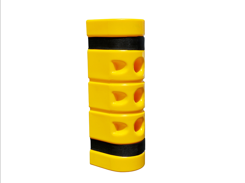 Rack Protector, 3" x 3" Opening, 18"H, Yellow